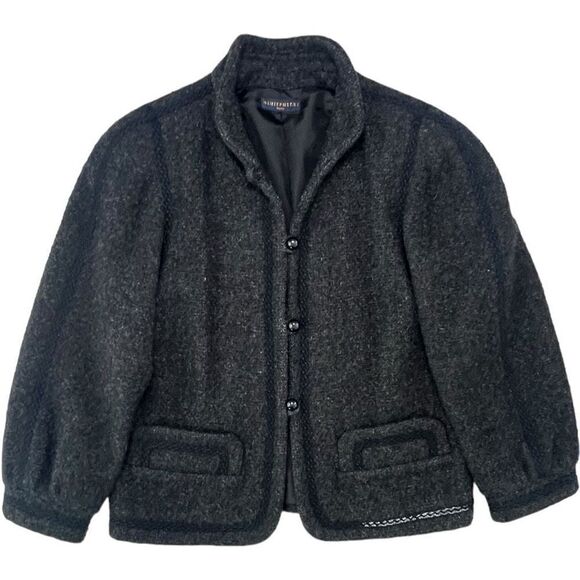 Hemispheres Paris Womens Boucle Jacket Classic Small Gray Chic Comfort - Picture 1 of 3